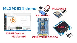 MLX90614  STM32F030 sample [upl. by Llecrep]