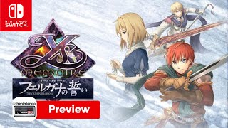 Ys Memoire The Oath in Felghana Nintendo Switch [upl. by Neelcaj]