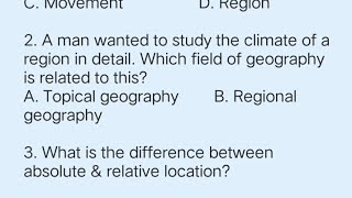 Freshman geography chapter 1 questions [upl. by Erich]