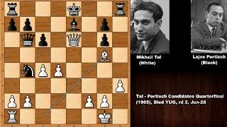 Mikhail Tal vs Lajos Portisch 1965 [upl. by Aytac]