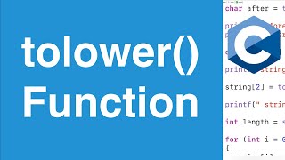 tolower Function  C Programming Tutorial [upl. by James285]