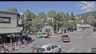 Jackson Hole Wyoming USA Town Square Live Cam  SeeJHcom [upl. by Josias]