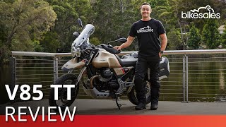 Moto Guzzi V85 TT Travel 2022 Review  bikesales [upl. by Sellma753]