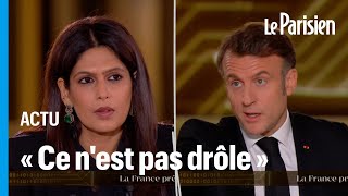 Emmanuel Macron recadré par une journaliste indienne pour sa vidéo de deepfakes [upl. by Yared]