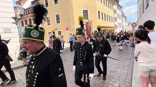 Bergparade beim 36 Bergstadtfest in Freiberg [upl. by Airemaj]