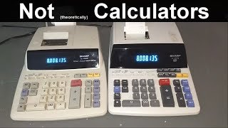 Sharp EL1197P and EL1197PIII adding machines [upl. by Veda]