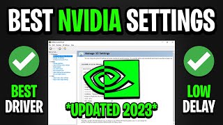 BEST NVIDIA Control Panel Settings For GAMING UPDATED 2023 [upl. by Nancie]