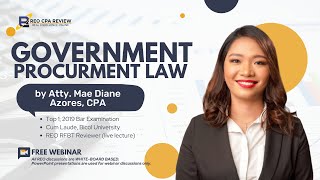 Government Procurement Law by Atty Mae Diane Azores CPA [upl. by Michel]