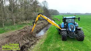 Lolkema  Maaikorven  New Holland  Herder  Ditch maintenance  Grabenpflege [upl. by Vinay]