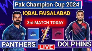 PanthersPAK vs DolphinsPAK  3rd ODI  Pakistan Champion One Day Cup 2024 [upl. by Tegirb]