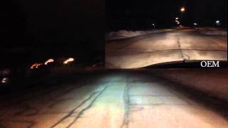 2013 Ford Focus ST HID vs OEM Headlights [upl. by Ynnus]