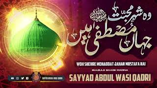 Wo Shaher e Muhabbat Jahan Mustafa Hai  Exclusive Recited By Sayyed Abdul Wasi Qadri Razavi [upl. by Annay]