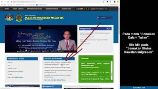 Semak Status Perjalanan Luar Negara Imigresen [upl. by Hospers806]