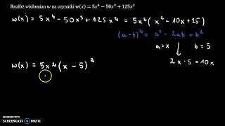 Rozkład wielomianu na czynniki 3 [upl. by Adnwahsar555]