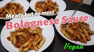 Vegan bolognese recipe NO MEAT PASTA SAUCE [upl. by Wilhelm866]