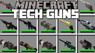 Minecraft TECH GUN MOD  PLAY WITH DEATH RAYS AND ZAP YOUR ENEMIES Minecraft [upl. by Martelli923]