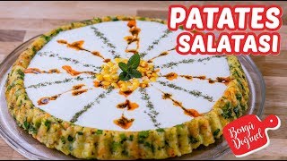 Yoğurtlu Patates Salatası Tarifi  Muhteşem Bir Patates Salatası Kolay Tarifler [upl. by Emlen347]