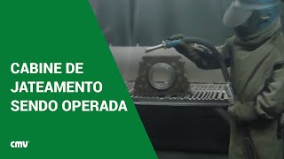 Cabine de jateamento em operação  cmvcombr [upl. by Ariaz]