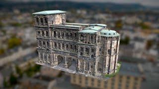 Porta Nigra Trier  UAV 3D HD Scan 🖤📷 [upl. by Redmer876]