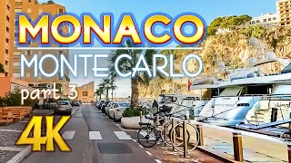 Glamorous Monaco 4K Car Journey through Sunny Winter Streets – Monte Carlo amp Fontvieille 🌟🚗✨ [upl. by Laiceps]