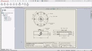 SolidWorks Sheets Drawing Views and Dimensioning [upl. by Ocsecnarf35]