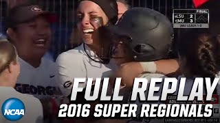 Georgia vs Florida 2016 NCAA softball super regionals  FULL REPLAY [upl. by Aela]