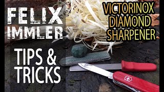 Victorinox Diamond Sharpener  Trick to hold the 20° angle  Swiss Army Knives Tips amp Tricks 3640 [upl. by Still]