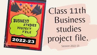 class 11 Business studies project File on insurance 202223 [upl. by Hildagarde]