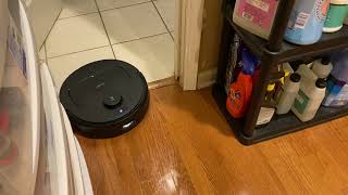 Test ECOVACS DEBOT N30 Specific Area Cleaning function  Laundry with liquid soap in the floor [upl. by Ahsino787]