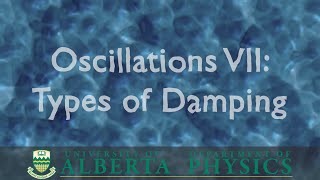 PHYS 130 Oscillations Part 7 Types of Damping [upl. by Shivers]