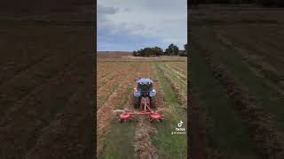 Raking and bailing clover with tm155 and genesis G170 Thanks Cruze for the editing [upl. by Robertson]