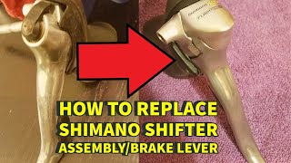 HOW TO REPLACE SHIMANO SHIFTER amp BRAKE LEVER FROM OLD SHIMANO 105 ST5500 TO NEW [upl. by Krum208]