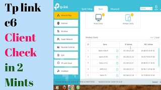 Wifi Se Kitne Devices Connected Hai  How To Check Active Client list in tp Link Router C6 [upl. by Karolina]