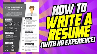 HOW TO WRITE a RESUME with NO EXPERIENCE DOWNLOAD The 5minute RESUME template [upl. by Fredek10]