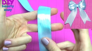 DIY crafts  How to Make Simple Easy Bow Ribbon Hair Bow Tutorial  DIY beauty and easy [upl. by Jermaine]