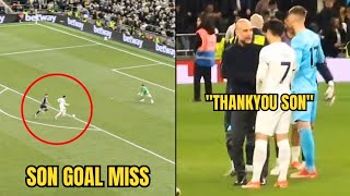 😱 Pep Guardiola Thanks Son at FullTime for Missing the Goal 😳  Spurs vs Man City 02  Reactions [upl. by Amerak]