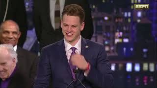 LSU quarterback Joe Burrows Heisman Speech from December 14th 2019 [upl. by Oletta278]