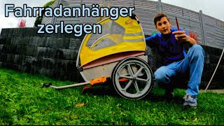 Fahrradanhänger auseinander bauen für Fahrradwohnwagen [upl. by Bedell565]