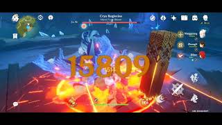 Genshin Impact Ningguang vs Cryo Regisvine [upl. by Eichman710]