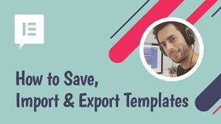 How to Save Import amp Export Templates in WordPress Using Elementor [upl. by Tyrrell]