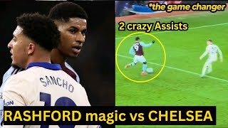 Rashford MAGIC DISPLAY made 2 ASSISTS for Asensio goals against Chelsea last night look Sancho 😂 [upl. by Livia]