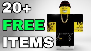 20 FREE Black Items ROBLOX 2023 [upl. by Deva]