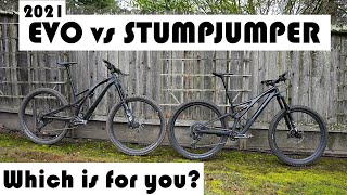 2021 Specialized Stumpjumper vs Stumpjumper Evo  Which is for you [upl. by Almeta19]