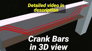 Crank bars in 3D view  crank bars in beams  why crank bars are provided  civil tutor  BBS [upl. by Sill]