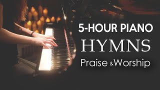 5Hour NonStop Piano Worship Hymns by Sangah Noona with Lyrics [upl. by Zelazny271]