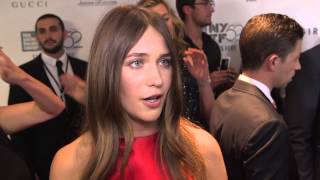 Gone Girl Lola Kirke quotGretaquot New York Movie Premiere Interview  ScreenSlam [upl. by Amoakuh]