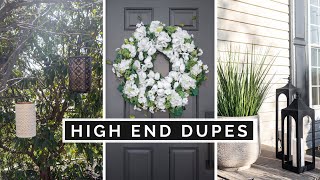 DIY HIGH END HOME DECOR DUPES  OUTDOOR SPRING DECORATING HACKS ON A BUDGET [upl. by Eenahc544]