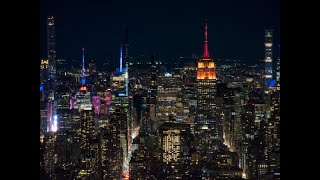 New York City 🇺🇸 at Night by Drone [upl. by Stahl]