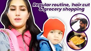 Regular Routine With Bcha Party amp guests  Waqas Hair cut  Groceries  Natasha waqas vlogs [upl. by Eednyl]