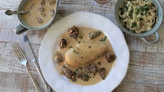 Creamy Chicken with Morel Mushroom sauce  Classic French Recipes [upl. by Sky]